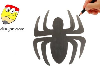 Como dibujar una araña fácil para niños: Emojis Whatsapp | How to draw a spider easy for kids