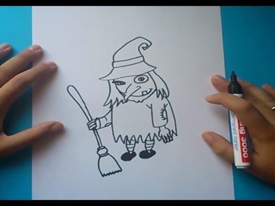 Como dibujar una bruja paso a paso 2 | How to draw a witch 2