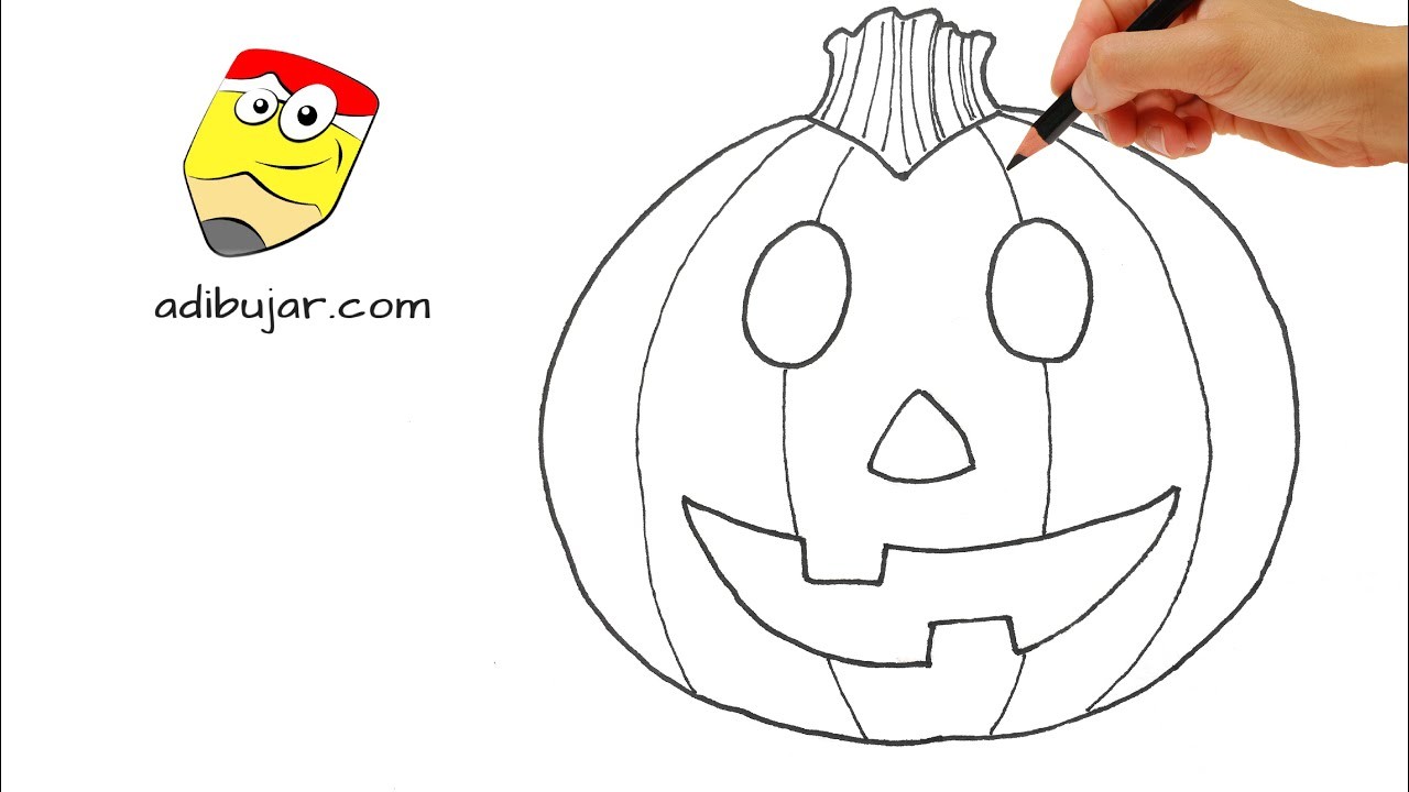 Cómo dibujar una calabaza para halloween: Emojis Whatsapp paso a paso | How to draw a pumpkin emoji