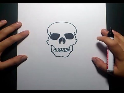 Como dibujar una calavera paso a paso 6 | How to draw a skull 6