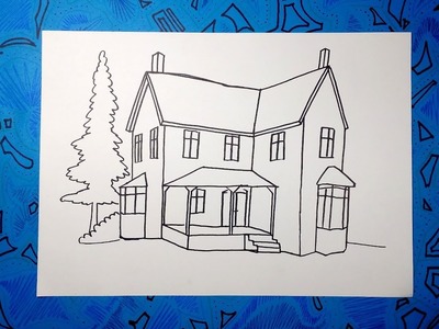 Cómo dibujar una casa paso a paso 4.4 - How to draw an easy house