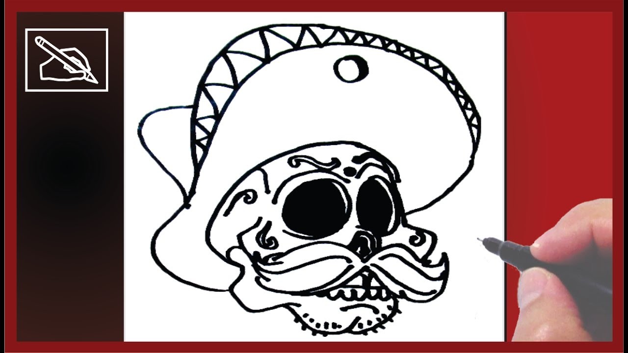 Como Dibujar Una Clavera Mexicana 2 - How To Draw a Mexican Skull 2 | Dibujando