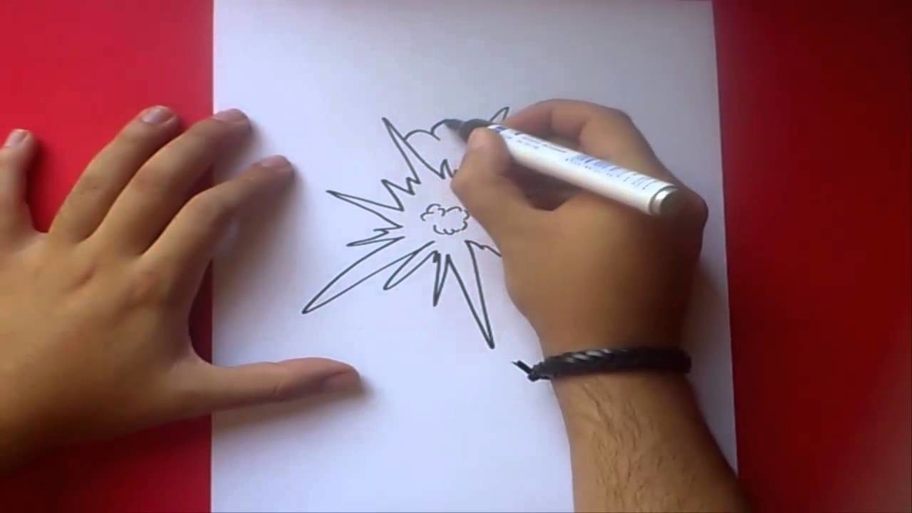 Como dibujar una explosion paso a paso 2 | How to draw an explosion 2