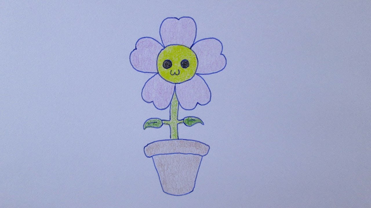 Cómo dibujar una flor kawaii