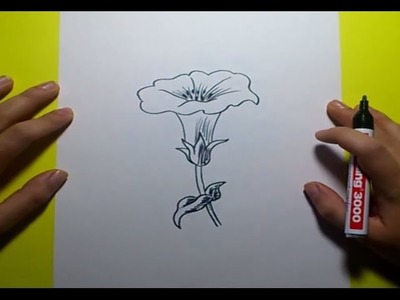 Como dibujar una flor paso a paso 8 | How to draw a flower 8
