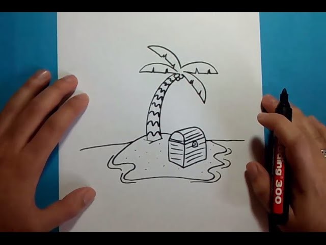 Como dibujar una palmera paso a paso 3 | How to draw a palm tree 3
