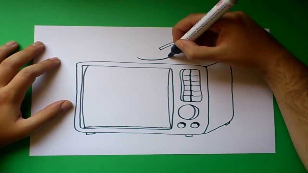 Como dibujar una television paso a paso | How to draw one TV