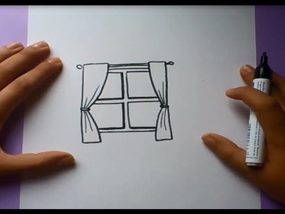 Como dibujar una ventana paso a paso | How to draw a window
