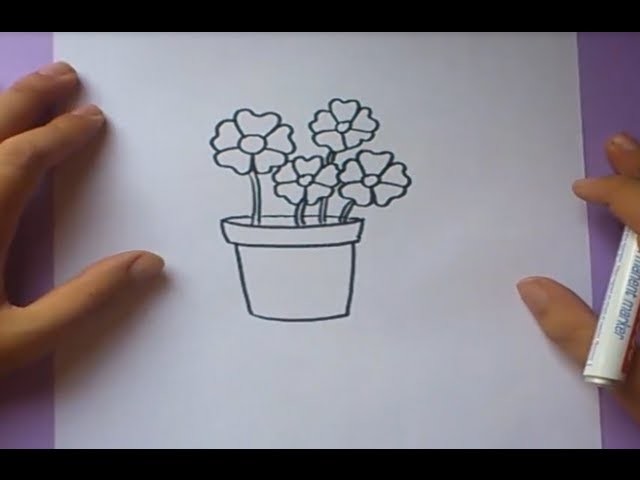 Como dibujar unas flores paso a paso | How to draw some flowers