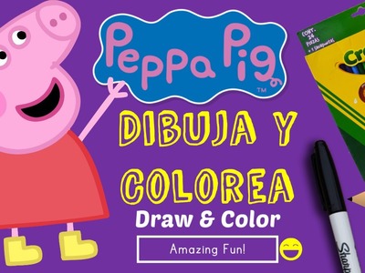 Cómo dibujar y colorear a Peppa Pig - How to draw and color Peppa Pig (Crayola) | Amazing Fun!
