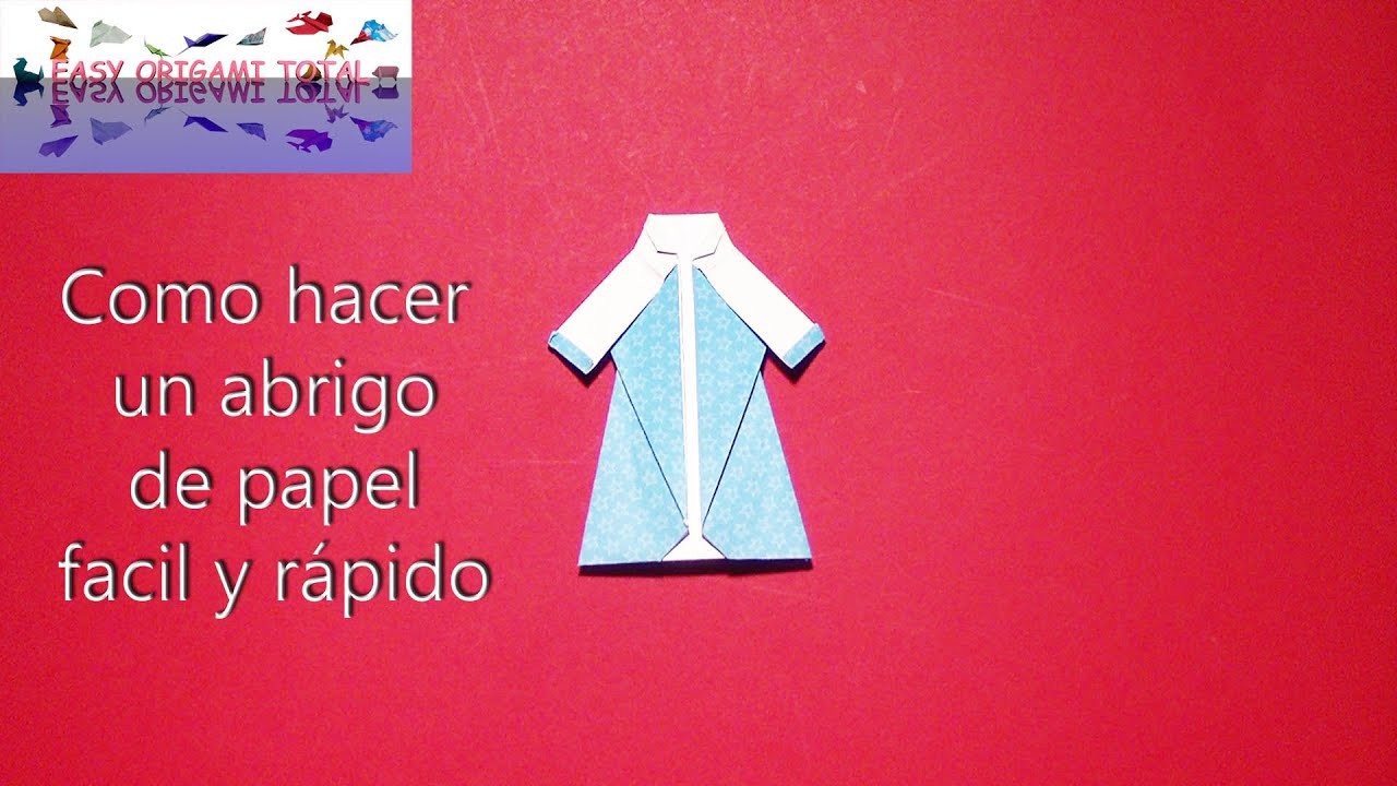 Como hacer un abrigo de papel facil y sencillo Origami prendas de vestir