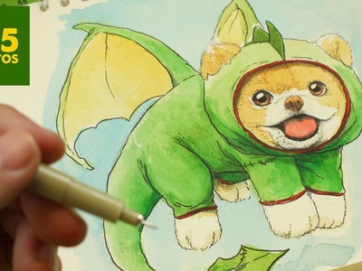 CUTE KAWAII - Dibujo super kawaii de perrito Dragon - Super Ternura