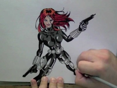 Dibujando a: Black Widow