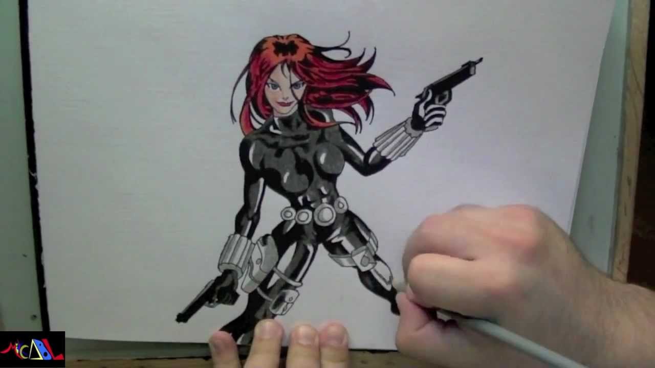 Dibujando a: Black Widow