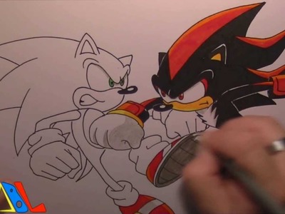 Dibujando a: Sonic Vs Shadow