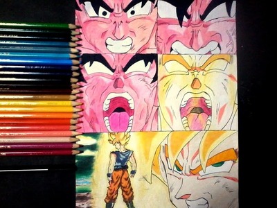 DIBUJANDO ESCENA - GOKU SSJ - (ESPECIAL 300 SUSCRIPTORES) | DRAWING SCENE GOKU SSJ