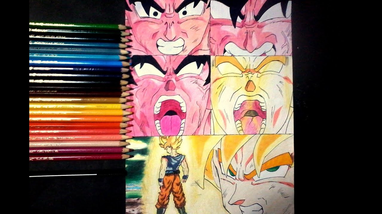 DIBUJANDO ESCENA - GOKU SSJ - (ESPECIAL 300 SUSCRIPTORES) | DRAWING SCENE GOKU SSJ