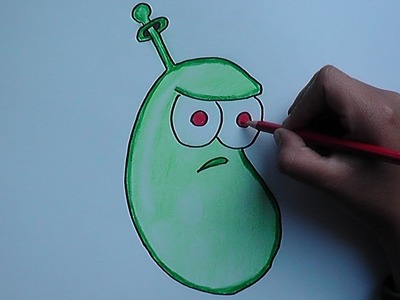 Dibujando y coloreando Frijol Laser (Plantas vs Zombies 2)  - Laser drawing and coloring Bean