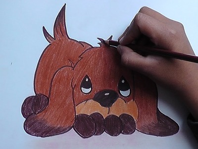Painting, Dibujando y pintando lindo cachorro - Drawing and painting cute  puppy, Dibujando y
