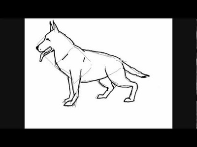 Dibujos de perros :perro Pastor Alemán - Dibujos para Pintar