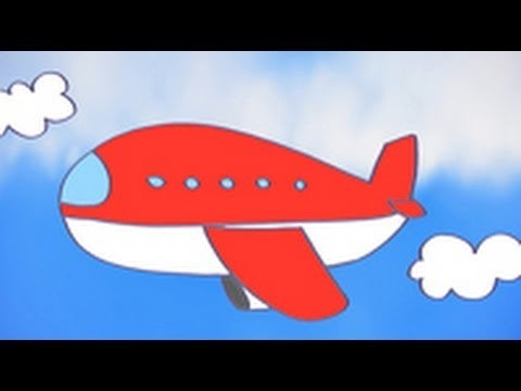 Dibujos de transportes para niños. Cómo dibujar un avión.