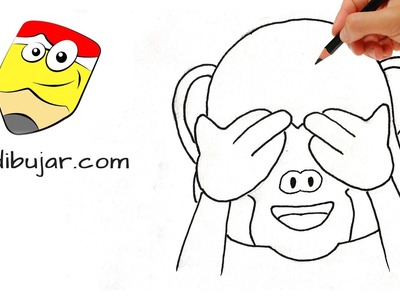 Emoticones Whatsapp: Cómo dibujar el emoji mono a lápiz paso a paso - Fácil para niños