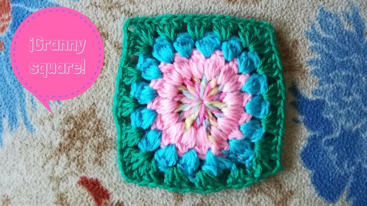 Granny square crochet | Cuadrado a ganchillo fácil