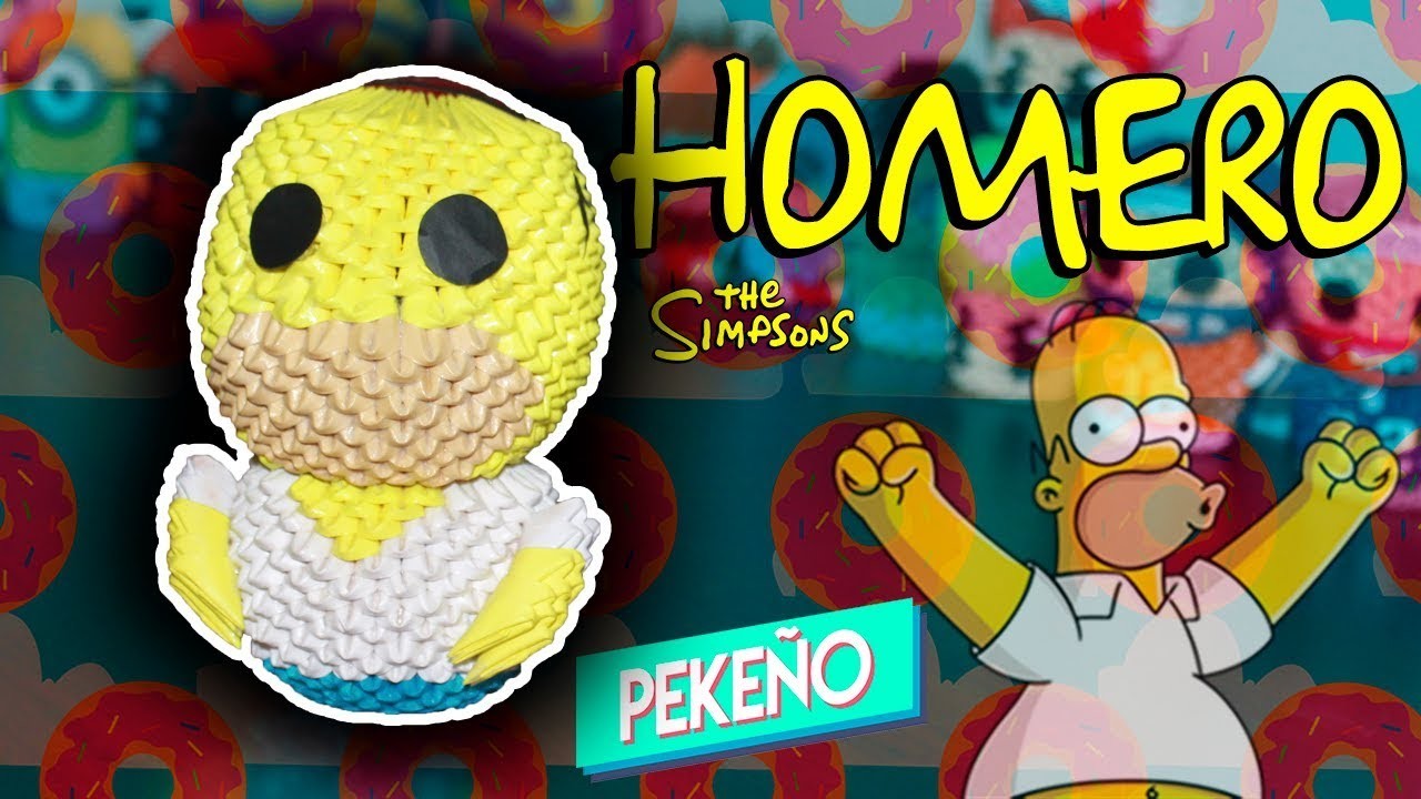 Homero SImpson 3D Origami | Pekeño ♥