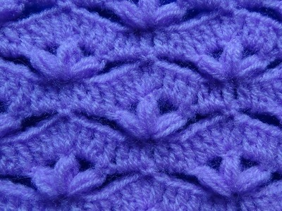 Punto a crochet para Bufandas, Mantitas de Bebe, colchas y cojines PARA ZURDOS