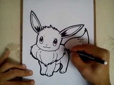 COMO DIBUJAR A EEVEE - POKEMON GO. how to draw eevee - pokemon go