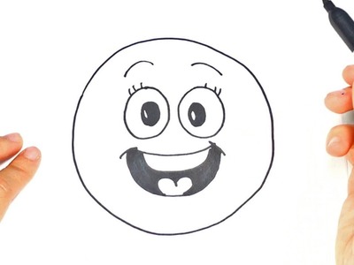 Como dibujar un Emoji Feliz | Dibujo de Emoji Fácil