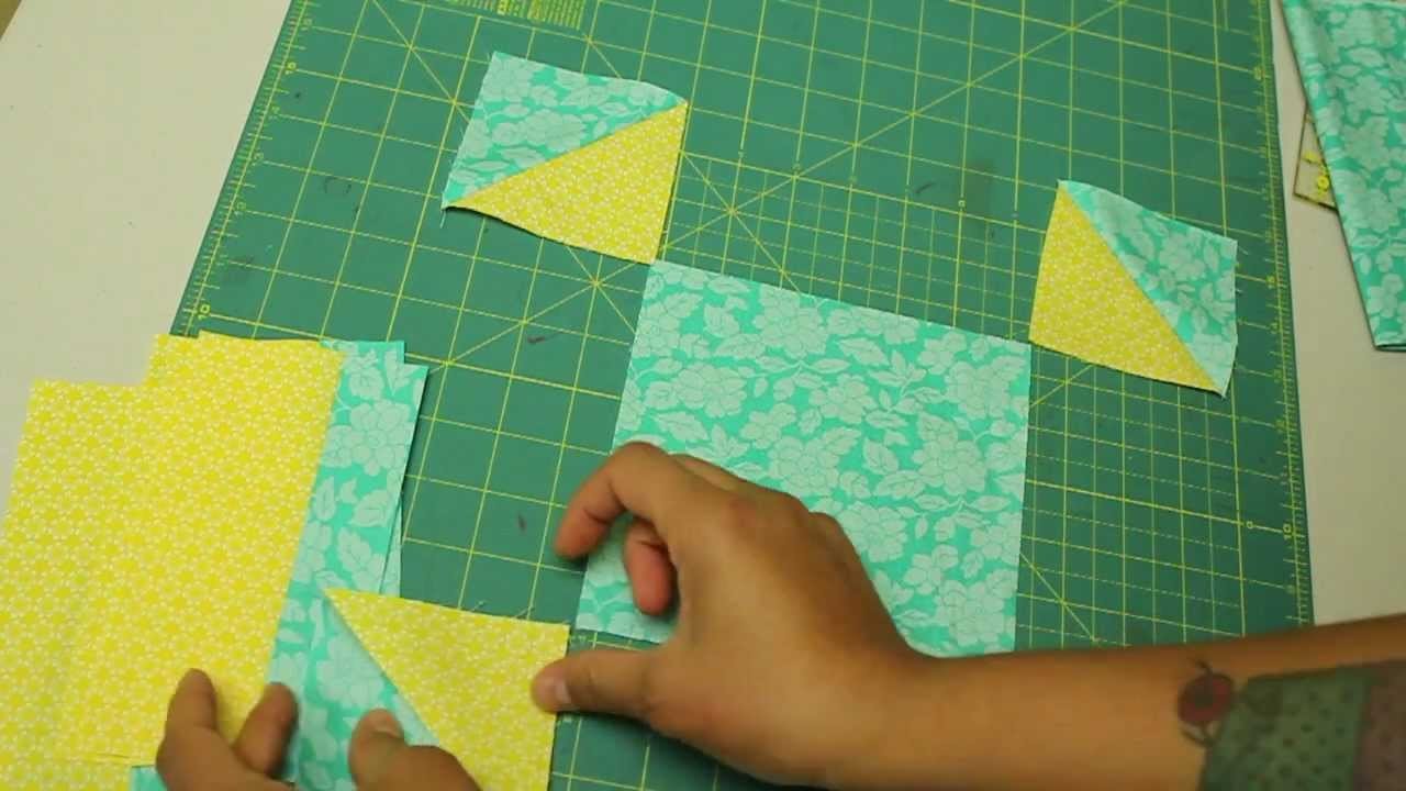 Como hacer cuadrado de patchwork- Abierto en la puerta del granero- Block #5