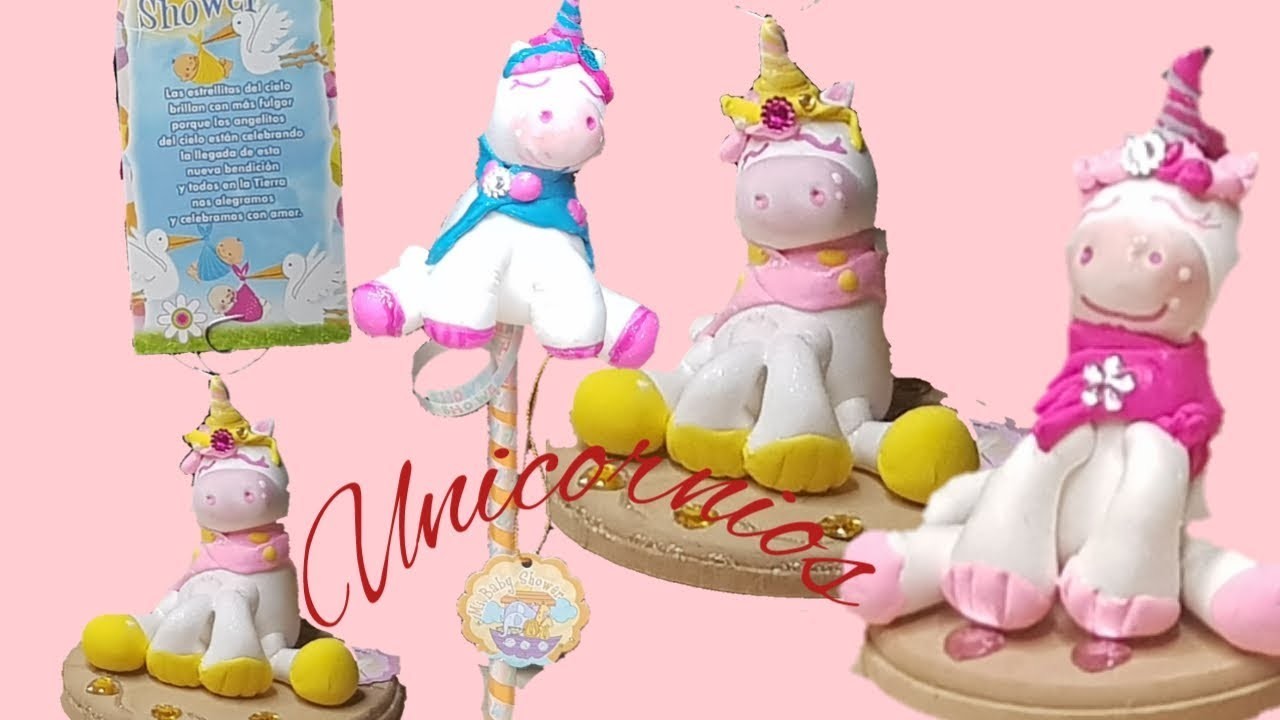 Como hacer unicornio  de foamy moldeable  baby shower