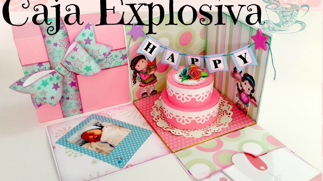 Cumpleaños Dulce Manzana - Caja explosiva de Cafe Arte y Scrap