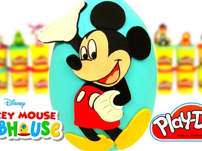 Huevo Sorpresa Gigante de La Casa de Mickey Mouse en Español de Plastilina Play Doh