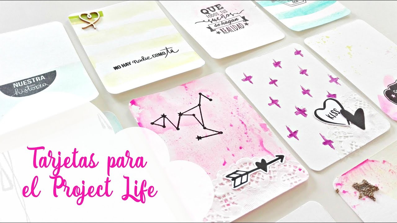 Tutorial: cómo hacer tarjetas de project life | How to make project life cards. Scrapeando con Rocío