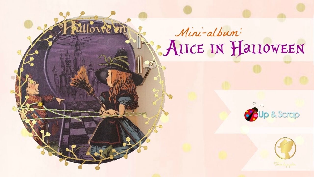Tutorial Mini Album Pop Up Alice in Halloween