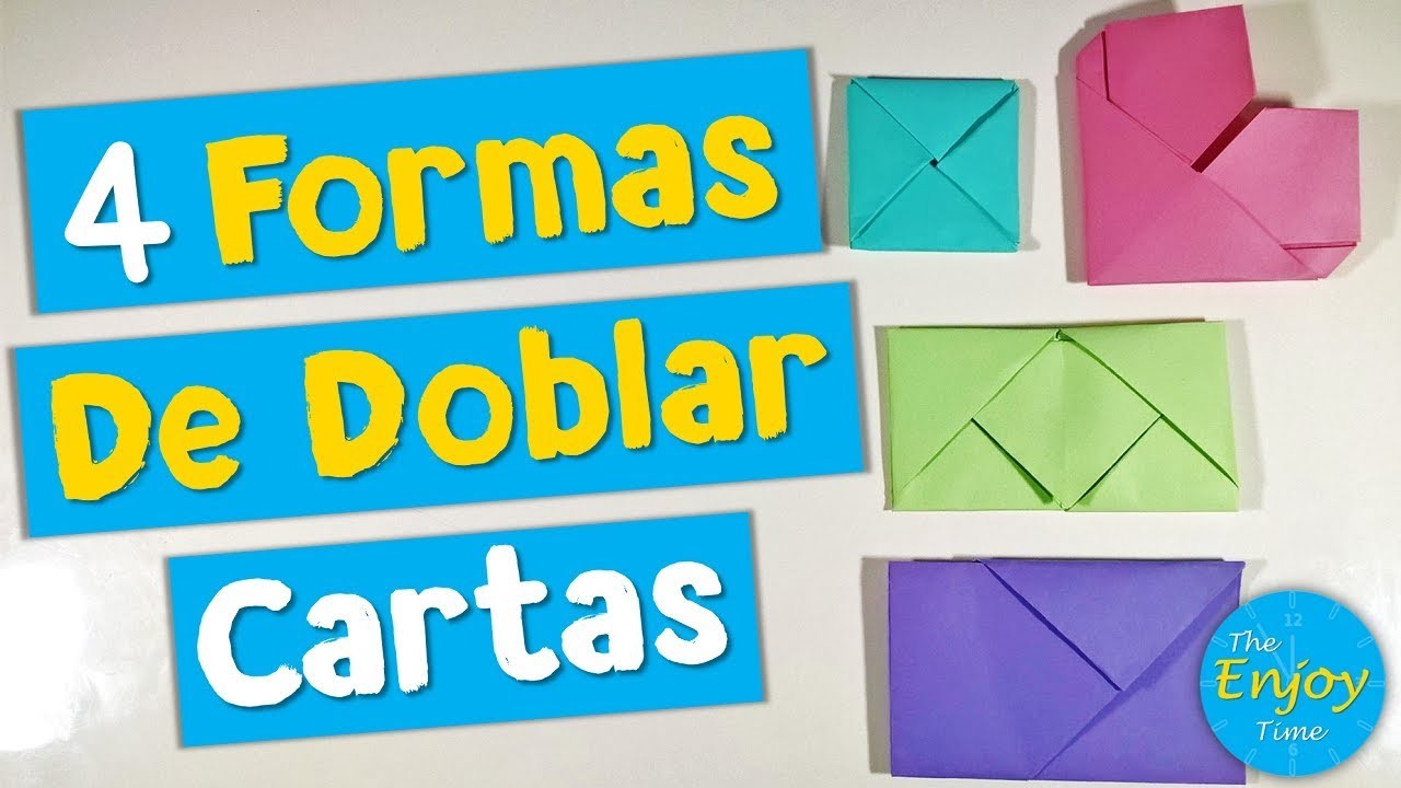 4 FORMAS DE DOBLAR CARTAS | DIY