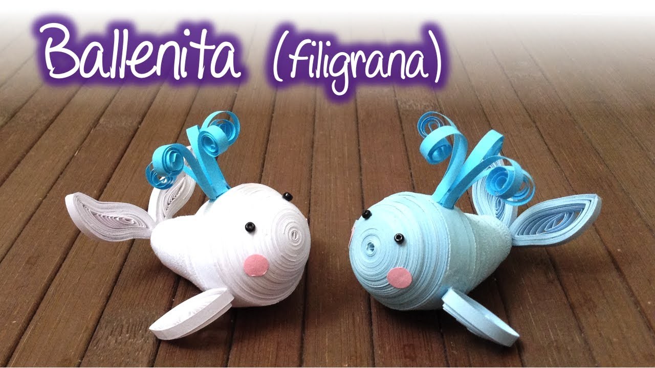 Ballenita de filigrana. Quilling little whale