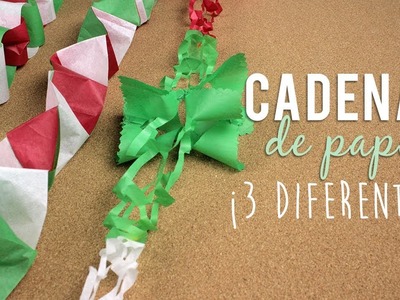 Cadenas de papel | Guirnaldas decorativas Fiestas Mexicanas | Independencia de México