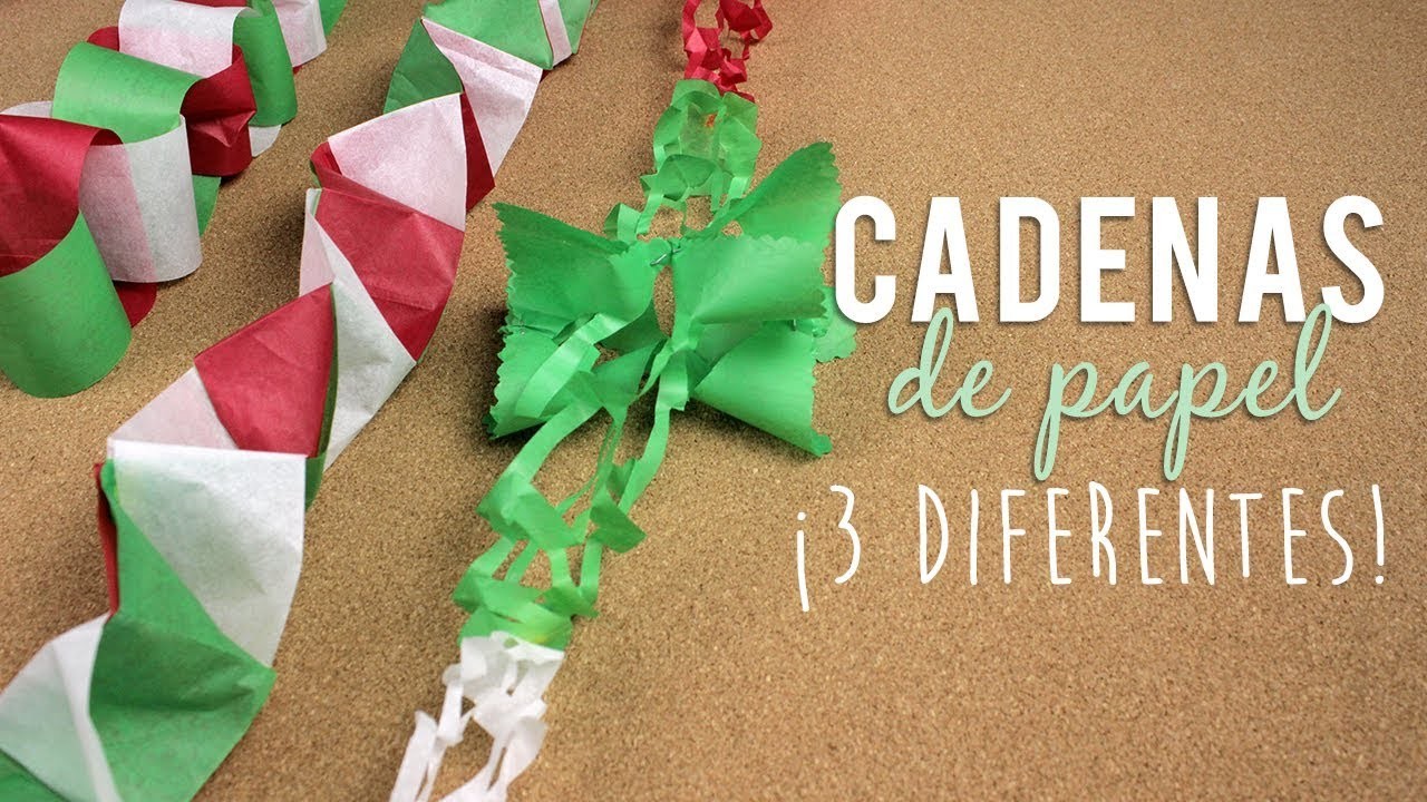 Cadenas de papel | Guirnaldas decorativas Fiestas Mexicanas | Independencia de México