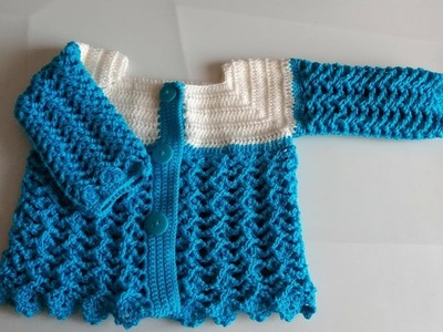 Chambrita a crochet para bebe parte #1 (CHOMPA SWEATER SAQUITO ABRIGO JERSEY)