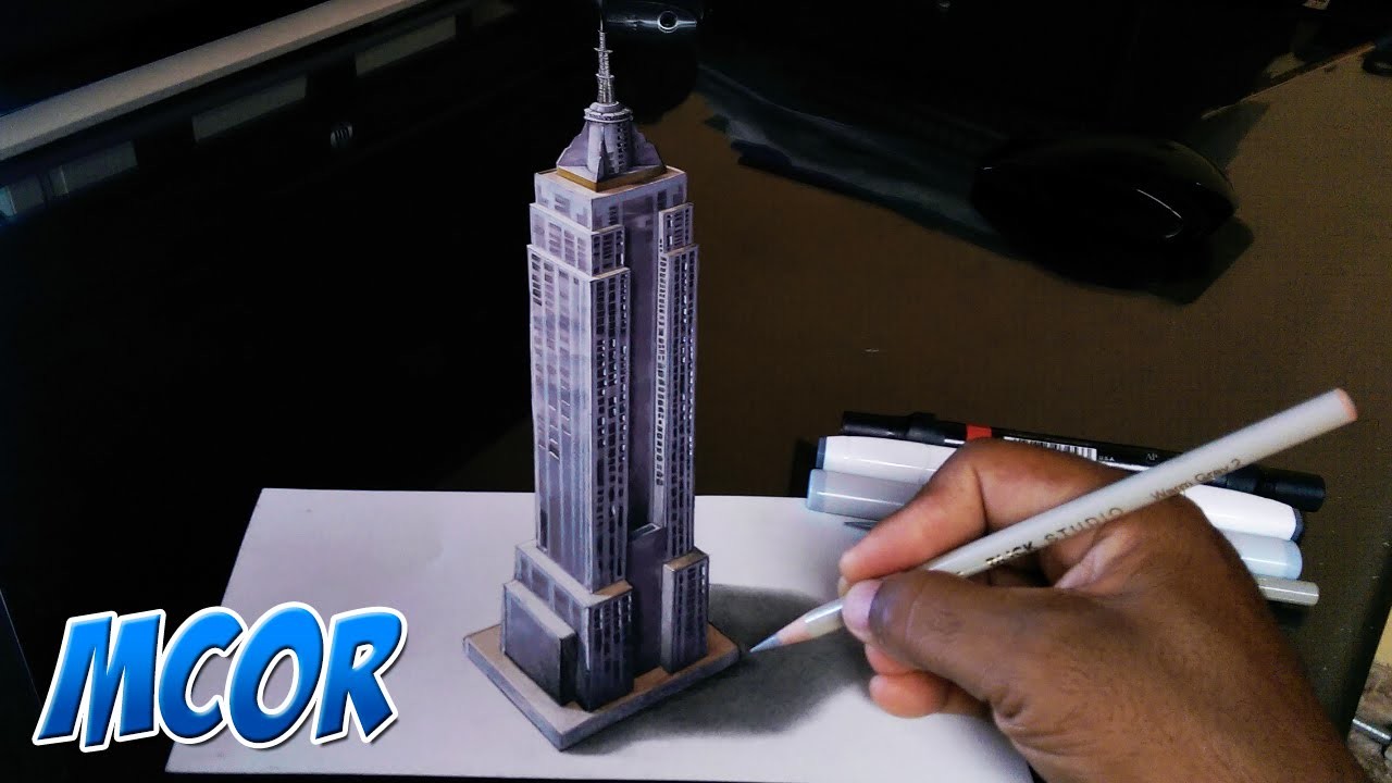 Como Dibujar el Edificio Empire State en 3D