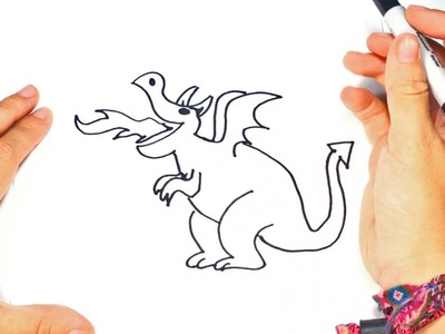 Como dibujar un Dragon para niños | Dibujo de Dragon paso a paso