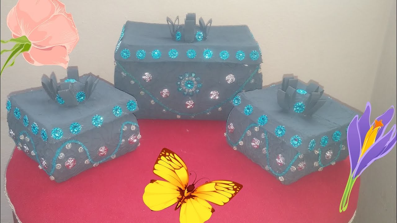 Como hacer cofres decorativos (Reciclando)