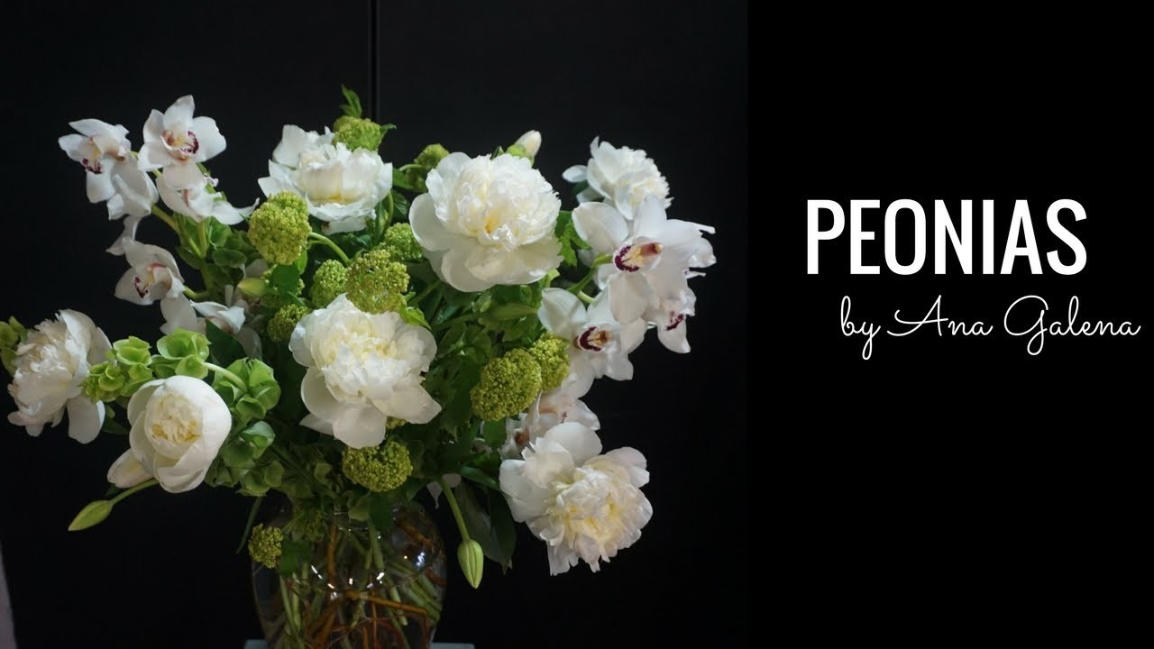 Como hacer un arreglo de flores con peonias