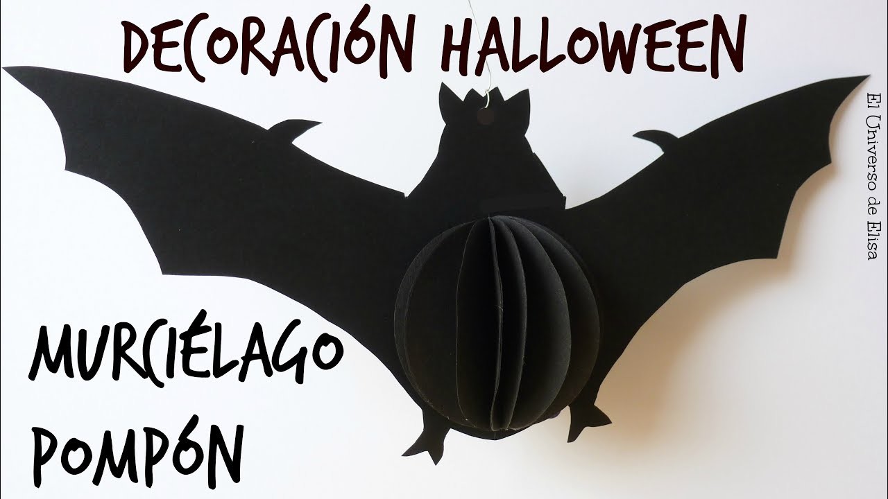 Cómo Hacer un Murciélago de Papel, Decoración para Halloween. El Día de los Muertos