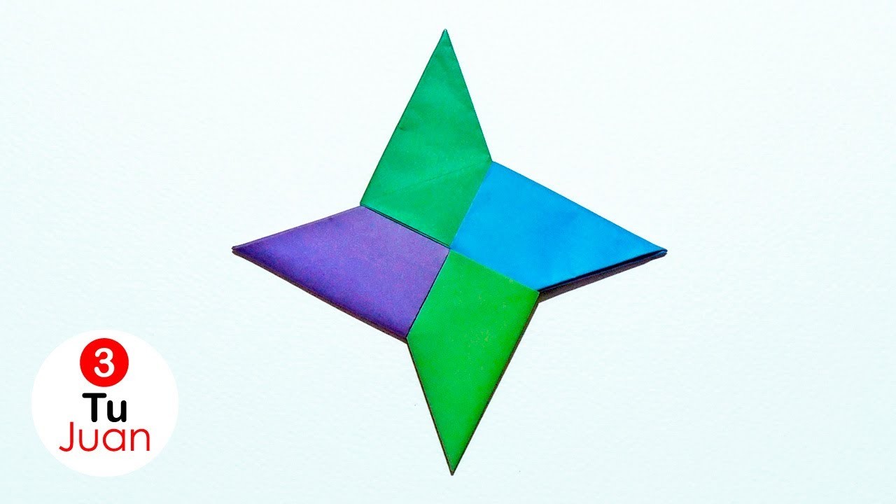Como hacer una Estrella Ninja - Origami | JuanTu3