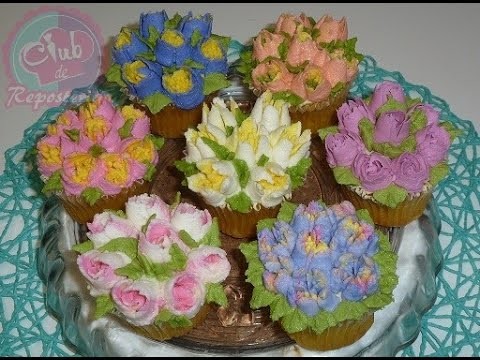 Cómo Usar las Boquillas Rusas de Flores - Cupcakes Decorados Fácil y Rápido │Club de Reposteria
