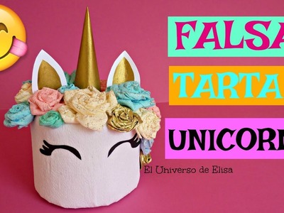 Falsa Tarta Unicornio, Decoración para Mesa Dulce Unicornio, Decora con Unicornios, Fiesta Unicornio
